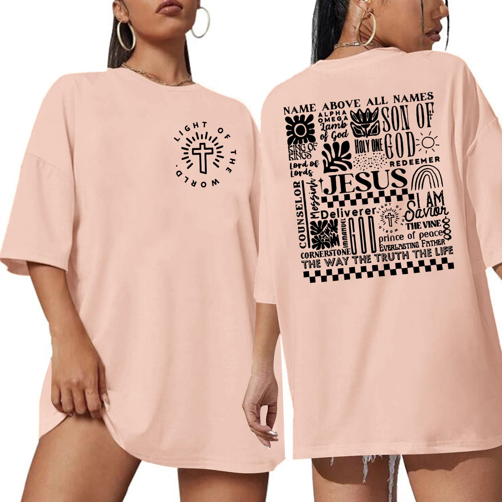 Women's Faithful Reflections: Oversized Christian Tees